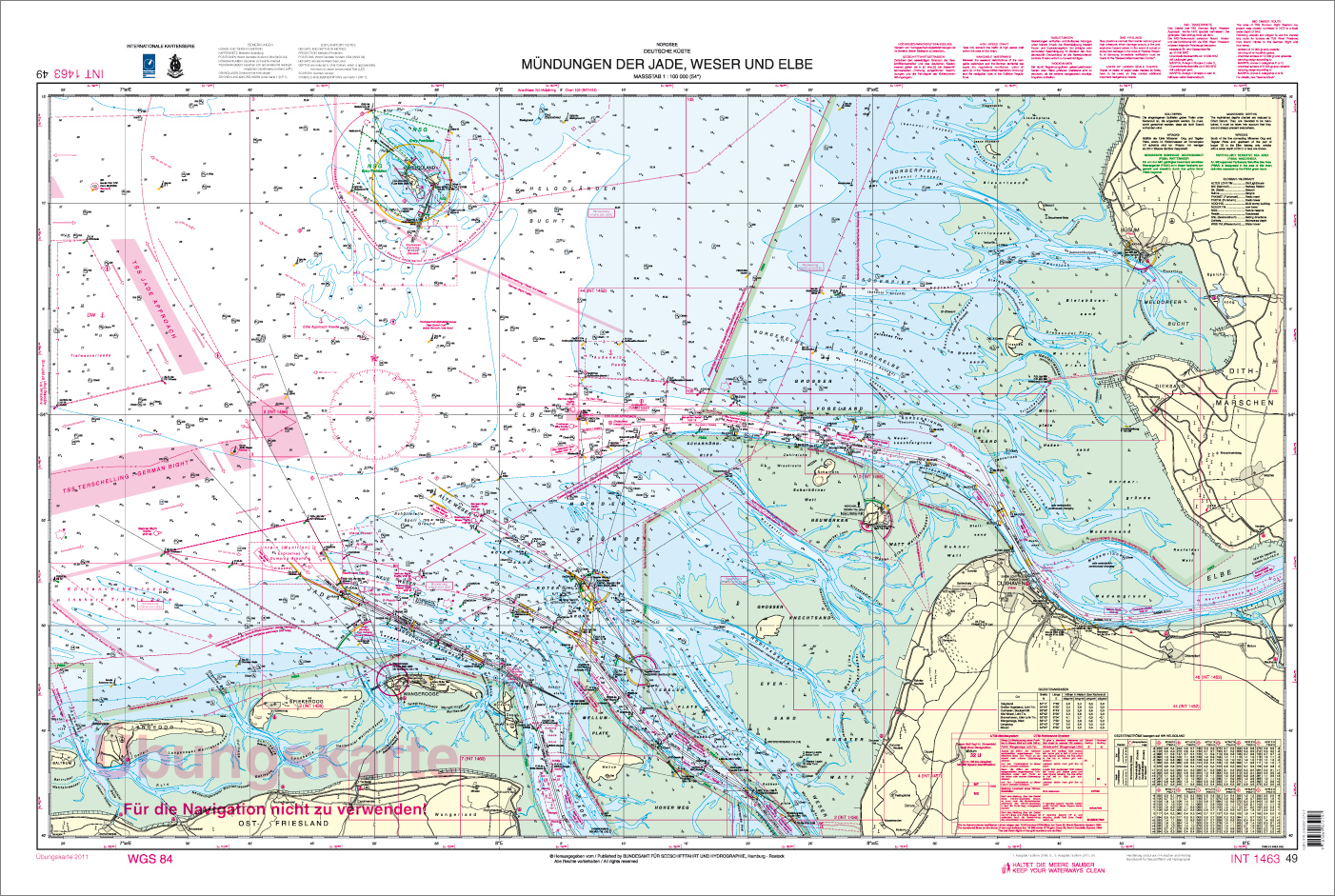 SKS Übungs- u. Prüfungskarte D49 Nordsee